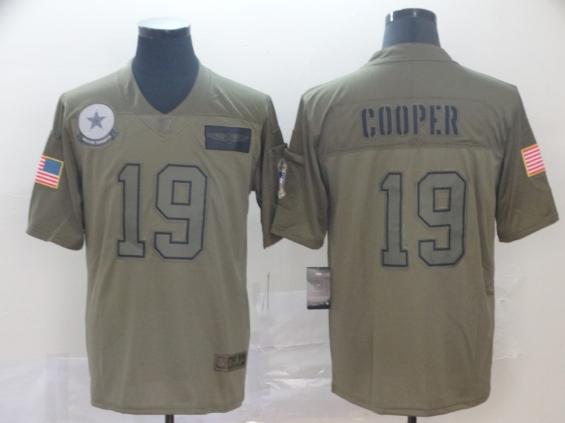 Men's Dallas Cowboys Amari Cooper #19 Brown Jersey